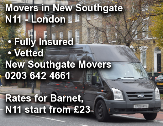 Movers in New Southgate N11, Barnet